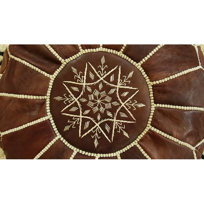 Moroccan Poufs Leather